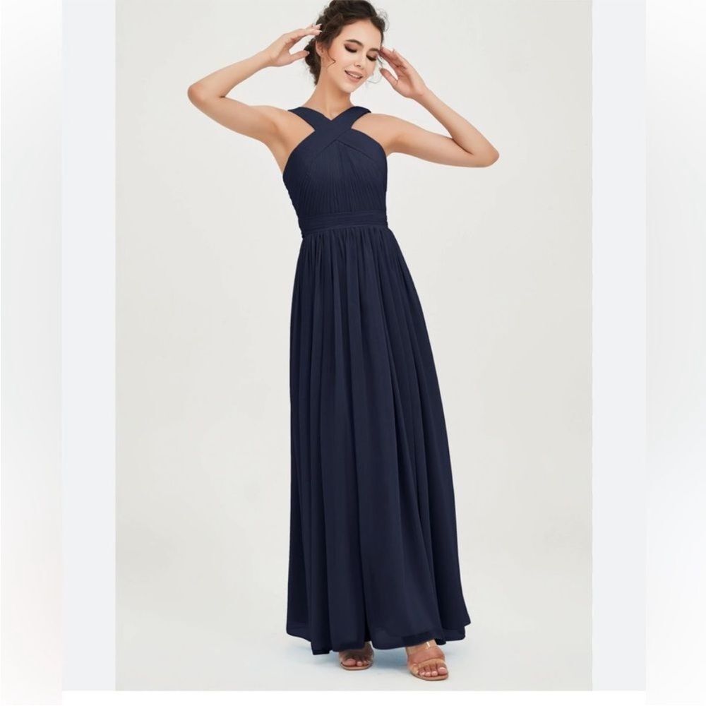 Lulu’s Navy Air of Romance Maxi Dress Size XS